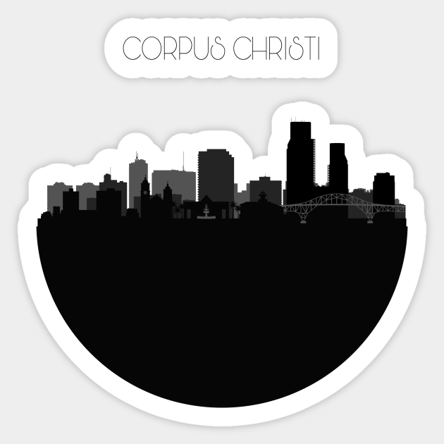 Corpus Christi Skyline Corpus Christi Sticker TeePublic